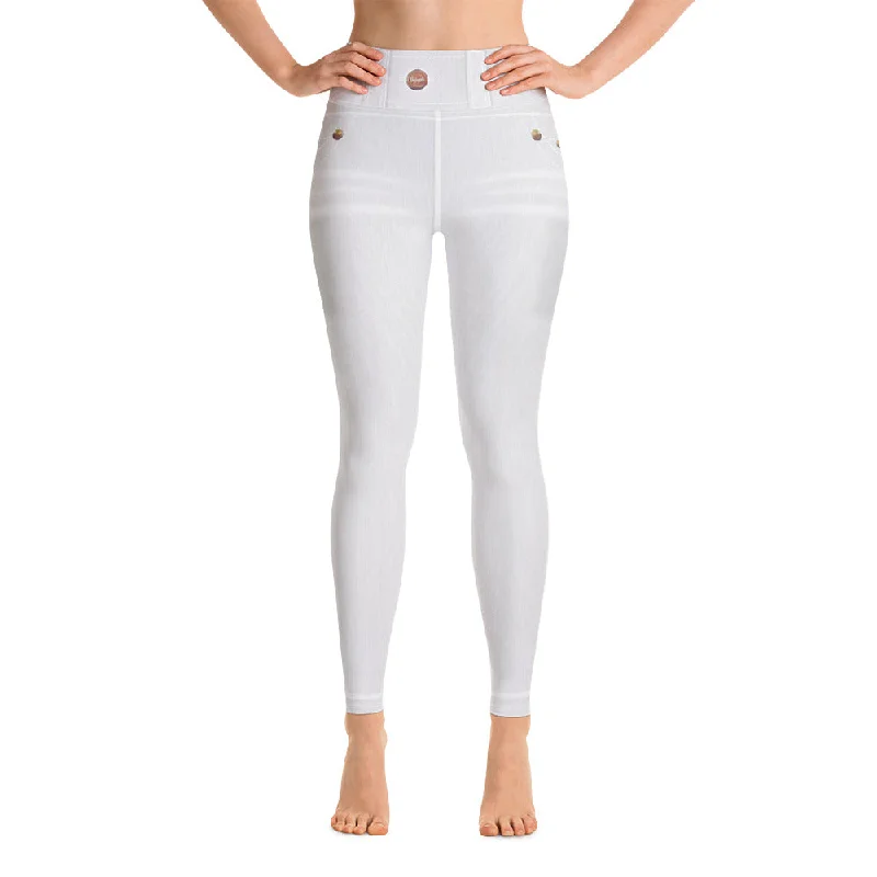 ELEVATED ESSENTIALS, BOOTY BOOSTING HIGH WAISTBAND FADED WHITE JEANS LEGGING Stylish Cargo Style Jeans